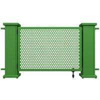 SelectSpace 62" x 10" x 34" Green Circle Pattern Gate with Straight Planter Stands