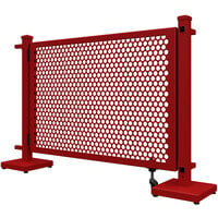 SelectSpace 56" x 10" x 34" Red Circle Pattern Gate with Straight and Corner Stands
