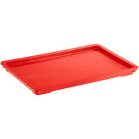 Baker's Lane 26" x 18" Red Heavy-Duty Polypropylene Dough Proofing Box Lid