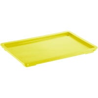 Baker's Lane 26" x 18" Yellow Heavy-Duty Polypropylene Dough Proofing Box Lid