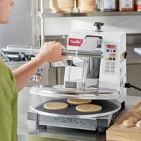 Estella DPC18T 18 inch Dual-Heat Manual Clamshell Pizza / Tortilla Dough Press - 240V, 3300W