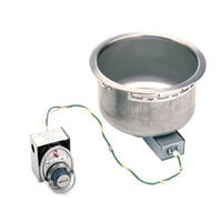 Wells 5P-SS8D 7 Qt. Round Drop-In Soup Well with Drain - Top Mount, Infinite Control, 208/240V