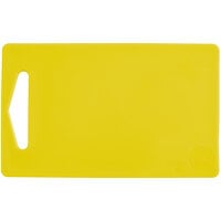 Choice 10 inch x 6 inch x 1/2 inch Yellow Polyethylene Cutting Board