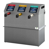 Server Touchless Express Drop-In Stainless Steel Triple Condiment Dispenser for 1.5 Gallon / 6 Qt. Pouches