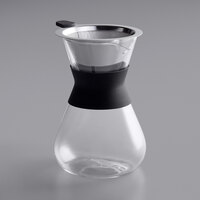 Acopa 4-Cup Glass Pour Over Coffee Maker with Silicone Collar