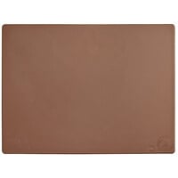 Choice 20 inch x 15 inch x 1/2 inch Brown Polyethylene Cutting Board