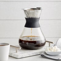 Acopa 6-Cup Glass Pour Over Coffee Maker with Silicone Collar