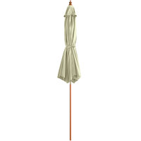 Lancaster Table & Seating 6' Canvas Pulley Lift Umbrella with 1 1/2 inch Hardwood Pole