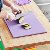 Choice 20 inch x 15 inch x 1/2 inch Purple Polyethylene Cutting Board