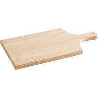 Choice 13 1/2 inch x 9 inch Wooden Serving / Cutting Board with 4 1/4 inch Handle