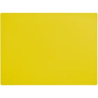 Choice 24 inch x 18 inch x 1/2 inch Yellow Polyethylene Cutting Board