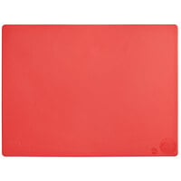Choice 20 inch x 15 inch x 1/2 inch Red Polyethylene Cutting Board