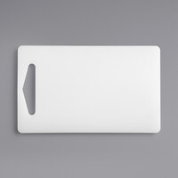 Choice 10 inch x 6 inch x 1/2 inch White Polyethylene Cutting Board