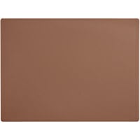 Choice 24 inch x 18 inch x 1/2 inch Brown Polyethylene Cutting Board