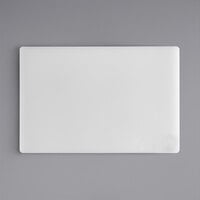Choice 18 inch x 12 inch x 1/2 inch White Polyethylene Cutting Board