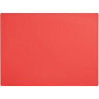 Choice 24 inch x 18 inch x 1/2 inch Red Polyethylene Cutting Board