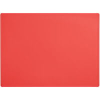 Choice 24" x 18" x 1/2" Red Polyethylene Cutting Board