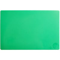 Choice 18 inch x 12 inch x 1/2 inch Green Polyethylene Cutting Board