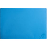Choice 18 inch x 12 inch x 1/2 inch Blue Polyethylene Cutting Board