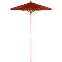 Lancaster Table & Seating 6' Sunset Pulley Lift Umbrella with 1 1/2 inch Hardwood Pole