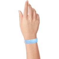 Carnival King Light Blue Disposable Tyvek® Customizable Wristband 3/4 inch x 10 inch - 500/Bag