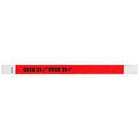 Carnival King Tomato Red OVER 21 inch Disposable Tyvek® Wristband 3/4 inch x 10 inch - 500/Bag