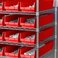 Regency Red Shelf Bin, 23 5/8 inch x 6 5/8 inch x 4 inch - 8/Case