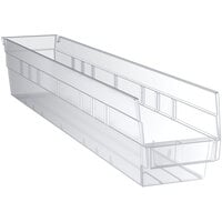 Regency Clear Shelf Bin, 23 5/8 inch x 4 1/8 inch x 4 inch - 16/Case
