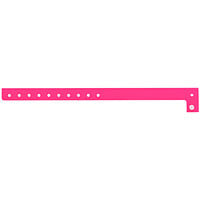 Carnival King Neon Pink Striped Disposable Tyvek® Wristband 3/4 x 10 -  500/Bag