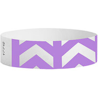 Carnival King Light Purple Arrows Up Disposable Tyvek® Wristband 3/4 inch x 10 inch - 500/Bag