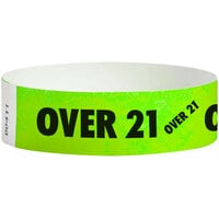 Carnival King Lemon Lime OVER 21 inch Disposable Tyvek® Wristband 3/4 inch x 10 inch - 500/Bag