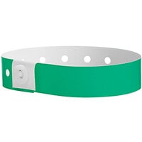 Carnival King Pantone Green Disposable Plastic Customizable Wristband 5/8 inch x 10 inch - 500/Box