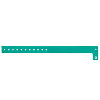 Carnival King Teal Disposable Vinyl Customizable Wristband 3/4 inch x 10 inch - 500/Box