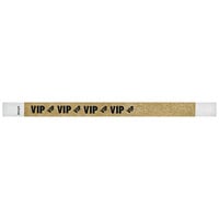 Carnival King Gold "VIP" Disposable Tyvek® Wristband 3/4" x 10" - 500/Bag