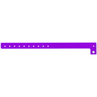 Carnival King Purple Disposable Plastic Customizable Wristband 5/8 inch x 10 inch - 500/Box