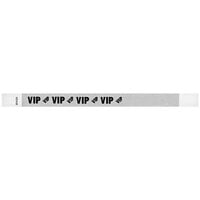 Carnival King Silver VIP Disposable Tyvek® Wristband 3/4 inch x 10 inch - 500/Bag