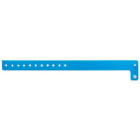Carnival King Neon Blue Disposable Vinyl Customizable Wristband 3/4 inch x 10 inch - 500/Box