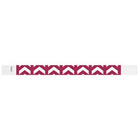 Carnival King Raspberry Arrows Up Disposable Tyvek® Wristband 3/4" x 10" - 500/Bag