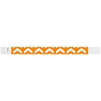 Carnival King Neon Orange Arrows Up Disposable Tyvek® Wristband 3/4 inch x 10 inch - 500/Bag