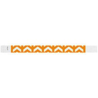 Carnival King Neon Orange Arrows Up Disposable Tyvek® Wristband 3/4" x 10" - 500/Bag