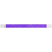 Carnival King Neon Purple Disposable Tyvek® Customizable Wristband 3/4" x 10" - 500/Bag