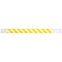Carnival King Neon Yellow Striped Disposable Tyvek® Wristband 3/4" x 10" - 500/Bag