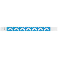 Carnival King Neon Blue Arrows Up Disposable Tyvek® Wristband 3/4 inch x 10 inch - 500/Bag