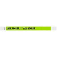 Carnival King Lemon Lime "ALL ACCESS" Disposable Tyvek® Wristband 3/4" x 10" - 500/Bag