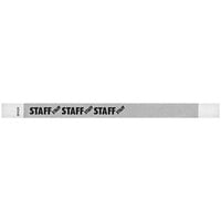 Carnival King Silver "STAFF" Disposable Tyvek® Wristband 3/4" x 10" - 500/Bag