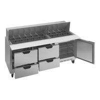 Beverage-Air SPED72HC-30M-4 72 inch 1 Door 4 Drawer Mega Top Refrigerated Sandwich Prep Table