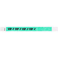 Carnival King Aqua "VIP" Disposable Tyvek® Wristband 3/4" x 10" - 500/Bag