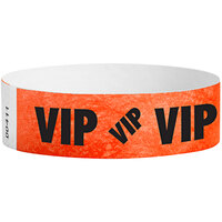 Carnival King Neon Red VIP Disposable Tyvek® Wristband 3/4 inch x 10 inch - 500/Bag