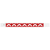 Carnival King Tomato Red Arrows Up Disposable Tyvek® Wristband 3/4 inch x 10 inch - 500/Bag