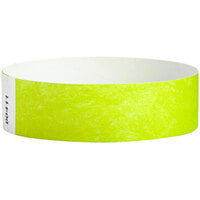 Carnival King Lemon Lime Disposable Tyvek® Customizable Wristband 3/4 inch x 10 inch - 500/Bag
